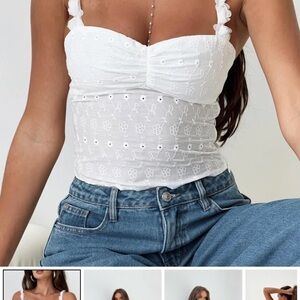COPY - Princess Polly Franca White Camisole Top with Sleek Design